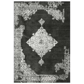 Килим 120х170 - HM7677.12 цвят черно-сив