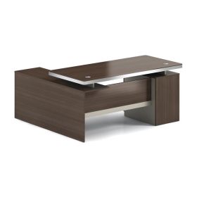 Бюро с обратим ъгъл 180х160 см Консепт EO804.2 орех-бежов цвят