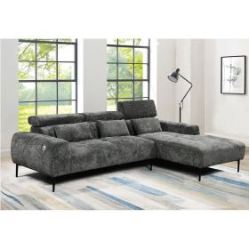 Диван Елора ляв ъгъл E9504.12 сив цвят