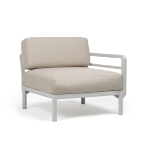 Кресло Максимо терминал-цвят гипс+Sunbrella@перла