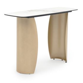 Конзола Сион SM18088 цвят бял мрамор-шампанско