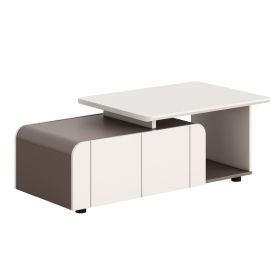 Офис шкаф 120x60 см Нюлайн HM18285 цвят кремаво бял-светло кафяв