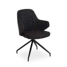 Въртящ стол Доминиън SM18104 цвят тъмно сив-черен