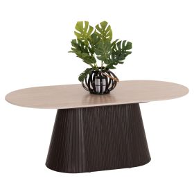 Овална кафе маса 120х60 см  Кейтър HM18321 керамичен плот травертин