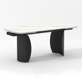 Маса Сион SM18087 цвят черен-бял мрамор