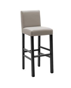 Бар стол Бари еко кожа 047-000052 цвят сив-черен
