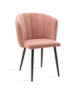 Кресло Есме блек кадифе 101-000011 розов цвят