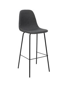 Бар стол Бела дамаска 127-000123 цвят антрацит-черен