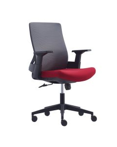 Офис стол ΕΟ529.20 цвят сиво-червен