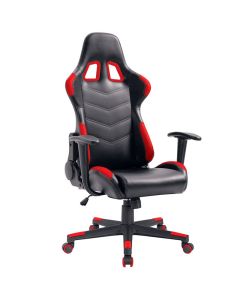 Геймърско кресло ΕΟ541.1 черен с червени елементи
