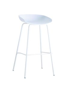 Бар стол Пентос Ε511.2 бял цвят
