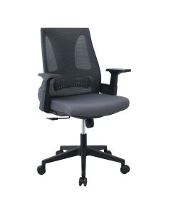 Офис стол ΕΟ609.2 цвят черен-сив