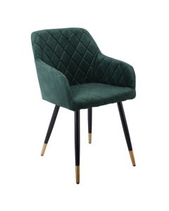 Кресло Рена кадифе ΕΜ785.3 зелен цвят