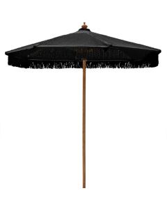 Дървен чадър Ф200 - Ε916.2 черно макраме 