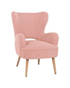 Кресло Майли букле HM8394.22 розов цвят 