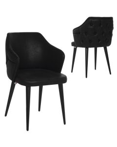 Кресло Тереза HM9263.14 набук черен цвят