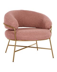 Кресло Труди букле HM8639.22 розов цвят
