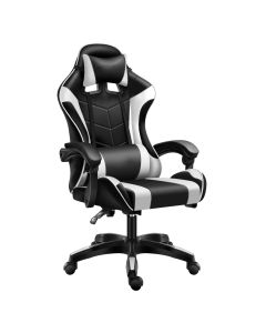 Геймърски стол HM1185.03 цвят черен-бял