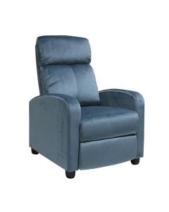 Релакс кресло Портър кадифе Ε9781.4 цвят сив-син