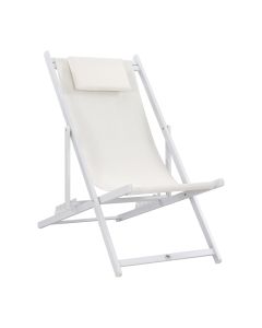 Плажен стол Алу HM5076.04 бял цвят