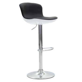 Бар стол Кози 001-000070 цвят черен-бял-хром
