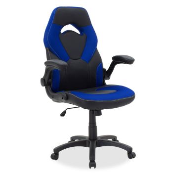 Геймърски стол 015-000065 черно-син цвят
