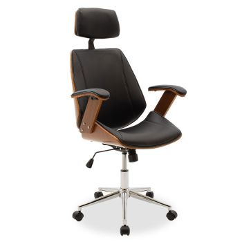 Мениджърски стол Ферн 106-000003 цвят черен-орех