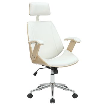 Мениджърски стол Ферн 106-000026 цвят бял-орех