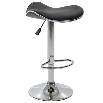 Бар стол Ензо 127-000152 цвят черен-хром