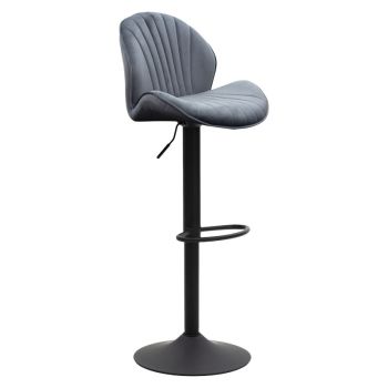 Бар стол Саба 127-000161 цвят сив-черен