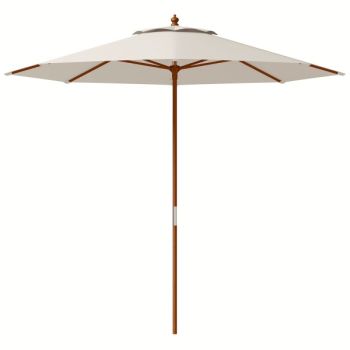 Дървен чадър Солейл Ε914 - цвят екрю 