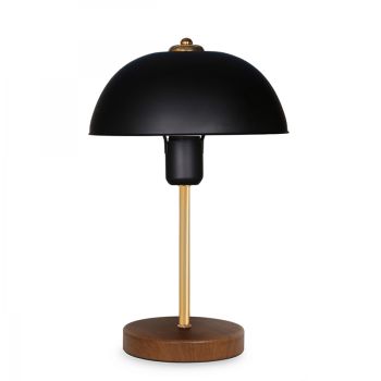  Настолна лампа 202-000013 цвят черен-златист-орех