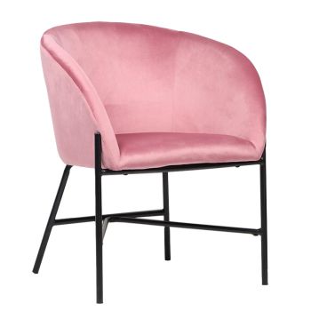 Кресло Джулия 222-000018 цвят розов-черен