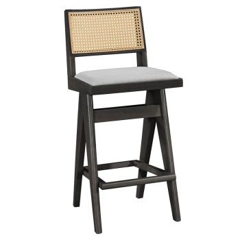 Бар стол Уинслоу I 247-000008 цвят черен-сив