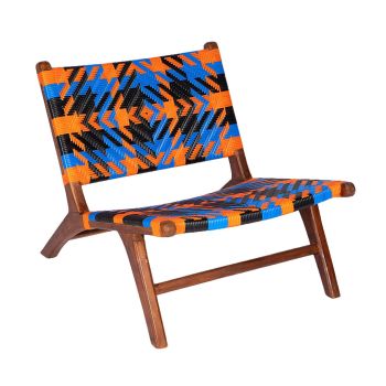 Стол Тик  цвят оранжев-син