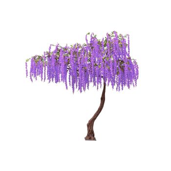 Изкуствено дърво Глициния 340 см. лилав цвят
