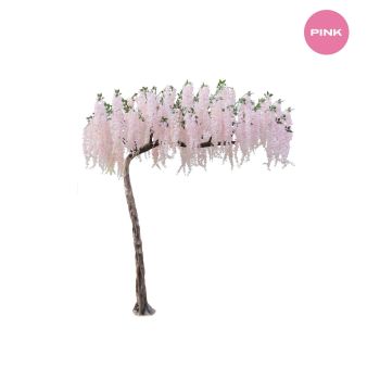Изкуствено дърво Глициния 320 см. розов цвят