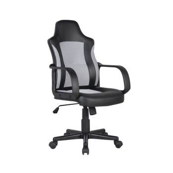 Геймърски стол ΕΟ298.2 сив цвят с мрежа