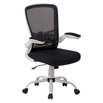 Офис стол ΕΟ604.2 цвят черен-бял