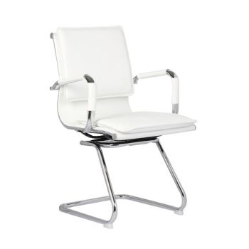 Посетителско кресло ΕΟ244.1 бял цвят