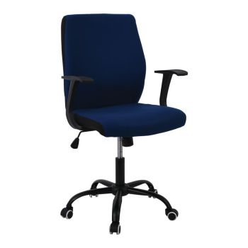 Офис стол ΕΟ524.2M син цвят с черни крака
