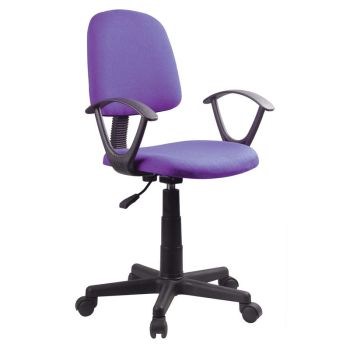 Офис стол ΕΟ224.4 лилав цвят с черни крака