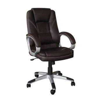 Мениджърски стол ΕΟ278.4 тъмно кафяв цвят