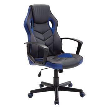 Геймърски офис стол ΕΟ599.2 цвят черен-син