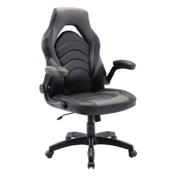 Геймърски стол ΕΟ286.2 черно-сив цвят