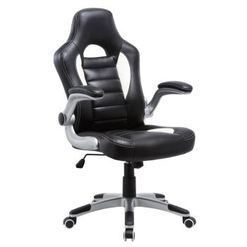 Геймърски стол ΕΟ291.3Α цвят черен-сив