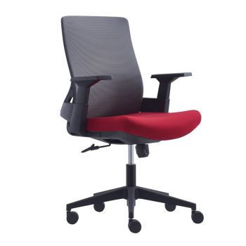 Офис стол ΕΟ529.20 цвят сиво-червен
