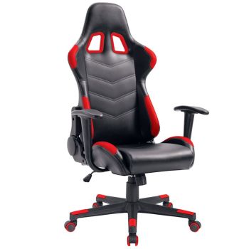 Геймърско кресло ΕΟ541.1 черен с червени елементи