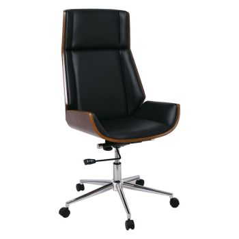 Мениджърски стол ΕΟ537.1 кафяво-черен