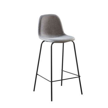 Бар стол Селина блек ΕΜ902.1 сив цвят 